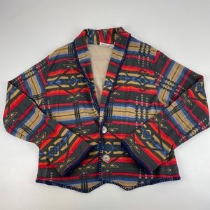 Vintage Chico’s Design Womens Size 3 Aztec Sweater Cardigan Long Sleeve